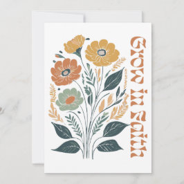 Boho Christelijke Inspiratie Groei in het Geloof Kaart