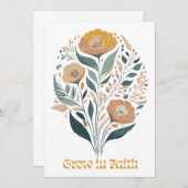 Boho Christelijke Inspirerende Bloemen van het Gel Kaart (Voorkant / Achterkant)