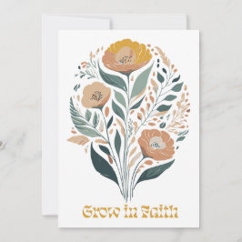 Boho Christelijke Inspirerende Bloemen van het Gel Kaart