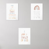 Boho Christelijke Kinder Bijbel Verse Set van 3 ku (Voorkant)