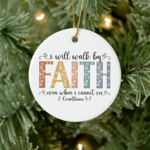 Boho Christelijke Wandel door het geloof Bijbelver Keramisch Ornament