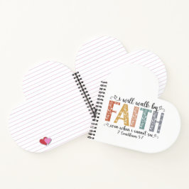 Boho Christian Walk by Faith Bible Verse Floral Notitieboek