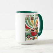 Boho Christmas Boerderij Fresh Trees Truck Mok (Voorkant rechts)