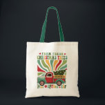 Boho Christmas Boerderij Fresh Trees Truck Tote Bag<br><div class="desc">Boho Christmas Boerderij Fresh Trees Truck Festive Holiday Canvas tas is voorzien van de tekst "Boerderij Fresh Christmas Trees" in de moderne script typografie geaccentueerd met een kleurrijke Matisse stijl retro boerderij truck met een kerstboom. Perfect voor kerstcadeaus,  kerstfeesten en vakantiefeesten,  verjaardagen en meer. Creëer door Evco Studio www.zazzle.com/store/evcostudio</div>