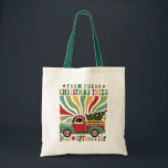 Boho Christmas Boerderij Fresh Trees Truck Tote Bag<br><div class="desc">Boho Christmas Boerderij Fresh Trees Truck Festive Holiday Canvas tas is voorzien van de tekst "Boerderij Fresh Christmas Trees" in de moderne script typografie geaccentueerd met een kleurrijke Matisse stijl retro boerderij truck met een kerstboom. Perfect voor kerstcadeaus,  kerstfeesten en vakantiefeesten,  verjaardagen en meer. Creëer door Evco Studio www.zazzle.com/store/evcostudio</div>