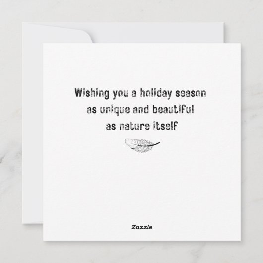 Boho Christmas Deer Non Photo Christmas Card Flat Feestdagenkaart (Achterkant)