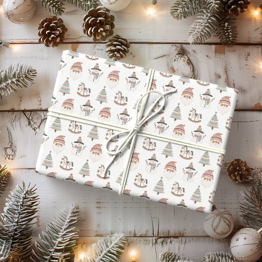 Boho Christmas Joy Holiday Cadeaupapier