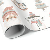 Boho Christmas Joy Holiday Cadeaupapier (Rol Hoek)