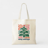 Boho Christmas Joy Peace Love Tote Bag (Achterkant)