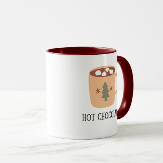 Boho Christmas Mug Hot Chocolate Mug Mok (Voorkant rechts)