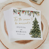 Boho Christmas Pine Tree Lights Winter Wedding Servet