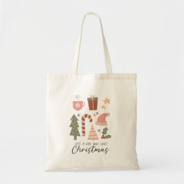 Boho Christmas roze rood groene Canvas tas