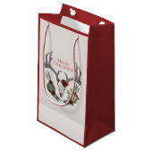 Boho Christmas Skull, Antlers, Rozen en Cactus Klein Cadeauzakje (Voorkant Gekanteld)