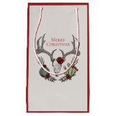 Boho Christmas Skull, Antlers, Rozen en Cactus Klein Cadeauzakje (Voorkant)