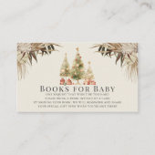 Boho Christmas Trees Baby shower Boekaanvraag Informatiekaartje (Voorkant)