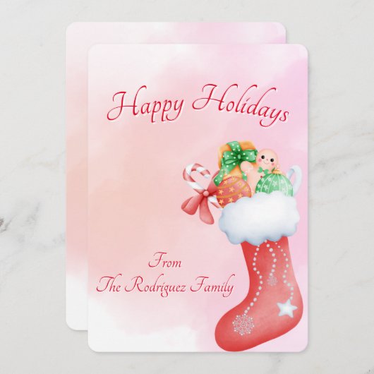 BOHO CHRISTMAS WENSKAART SAVE THE DATE (Voorkant / Achterkant)