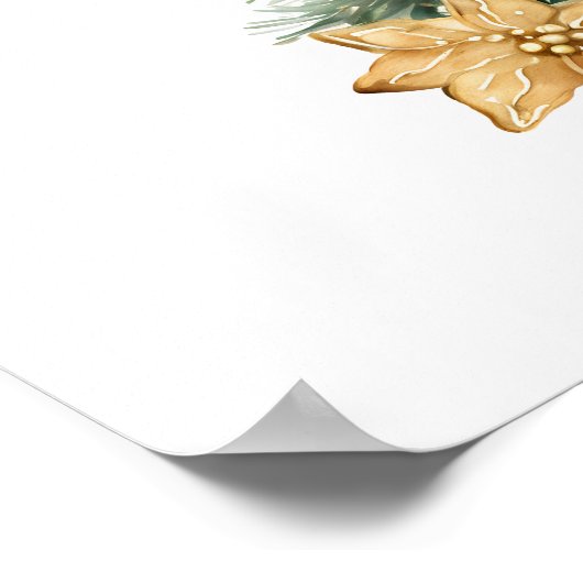 Boho Christmas winter vrijgezellenfeest welkomstbo Poster (Hoek)