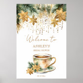 Boho Christmas winter vrijgezellenfeest welkomstbo Poster (Voorkant)