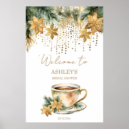 Boho Christmas winter vrijgezellenfeest welkomstbo Poster (Voorkant)