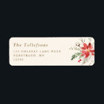 Boho Christmas Woodsy Elegant Retouradres Etiket<br><div class="desc">Verhef uw vakantiegroeten met onze Boho Woodsy Poinsettia Return Address Labels - een harmonieuze mix van elegantie en natuur-geïnspireerde charme. Deze labels hebben een boeiend ontwerp, met een boho houtachtig poinsettia boeket verweven met delicaat groen dat de geest van het seizoen vastlegt. Deze labels zijn geplaatst tegen een romige achtergrond...</div>
