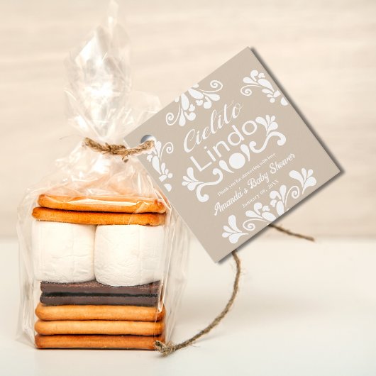 Boho Cielito Lindo Mexicaans Baby shower Bedankjes Labels