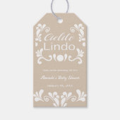 Boho Cielito Lindo Mexicaans Baby shower Cadeaulabel (Voorkant)