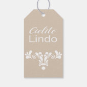 Boho Cielito Lindo Mexicaans Baby shower Cadeaulabel (Achterkant)