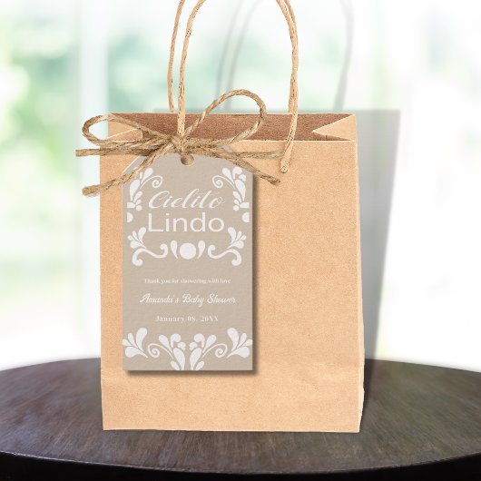 Boho Cielito Lindo Mexicaans Baby shower Cadeaulabel