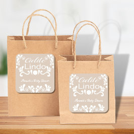 Boho Cielito Lindo Mexicaans Baby shower Vierkante Sticker