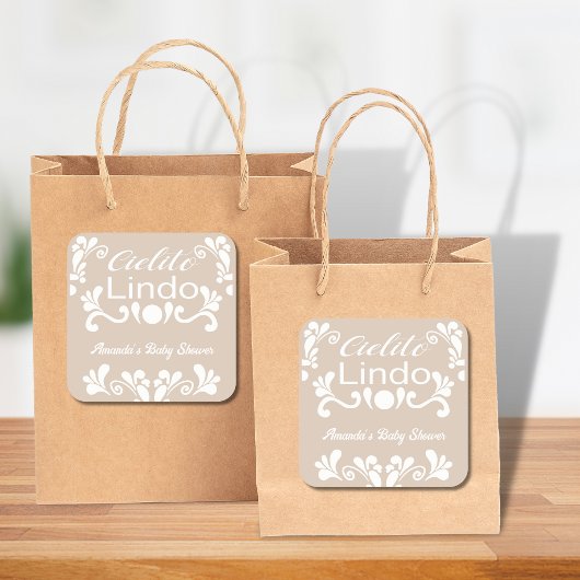 Boho Cielito Lindo Mexicaans Baby shower Vierkante Sticker