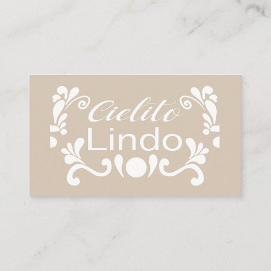 Boho Cielito Lindo Mexicaanse Baby shower Luier Informatiekaartje (Achterkant)