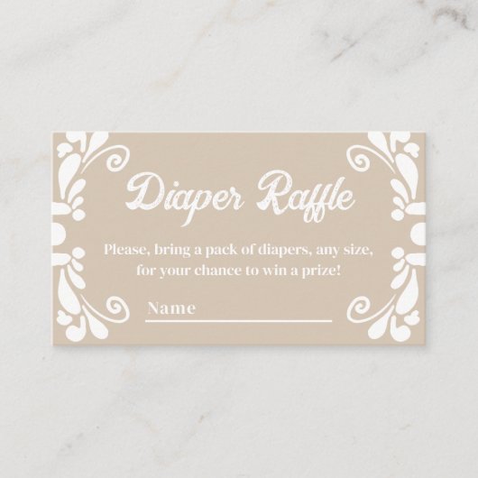 Boho Cielito Lindo Mexicaanse Baby shower Luier Informatiekaartje (Voorkant)