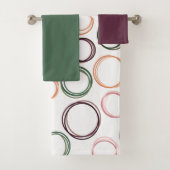 Boho Circles Bath Towel Set Bad Handdoek (Insitu)
