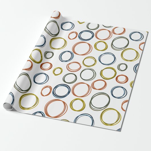 Boho Circles Cadeaupapier (Uitgerold)