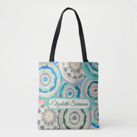 Boho Circles Canvas tas (Voorkant)