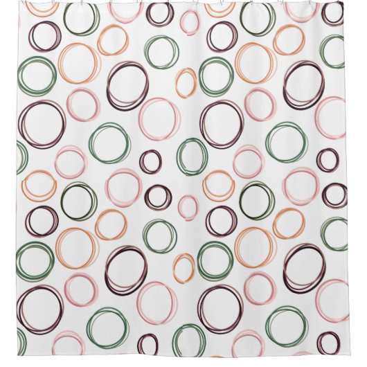 Boho Circles Douchegordijn (Voorkant)