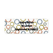 Boho Circles Etiket (Voorkant)