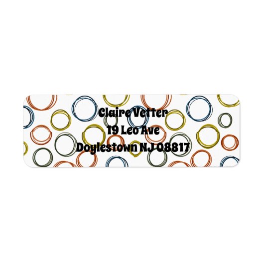 Boho Circles Etiket (Voorkant)