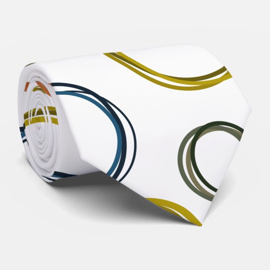 Boho Circles Stropdas (Opgerold)