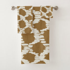 Boho Cirkels Aardetinten hedendaags minimalistisch Bad Handdoek