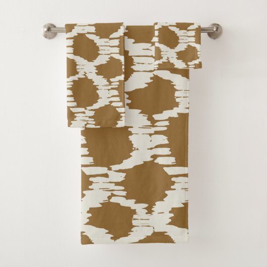 Boho Cirkels Aardetinten hedendaags minimalistisch Bad Handdoek (Insitu)