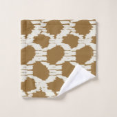 Boho Cirkels Aardetinten hedendaags minimalistisch Bad Handdoek (Wasdoekje)