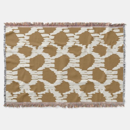 Boho Cirkels Aardetinten hedendaags minimalistisch Deken (Voorkant)
