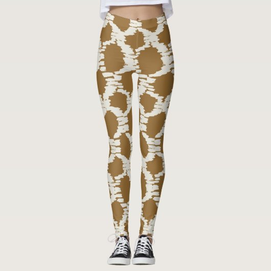 Boho Cirkels Aardetinten hedendaagse minimalistisc Leggings (Voorkant)