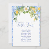 Boho citroen blauw mediterraan tegel Italiaans bru Kaart (Voorkant)