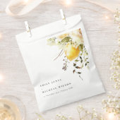 Boho citroen geel Waterverf bloemenbruiloft Bedankzakje (Geknipt)