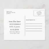 Boho Citroen Huwelijk Bewaar De Datum Postkaarten Aankondigingskaart (Achterkant)