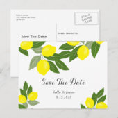 Boho Citroen Huwelijk Save The Date Postkaarten Aankondigingskaart (Voorkant / Achterkant)