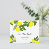 Boho Citroen Huwelijk Save The Date Postkaarten Aankondigingskaart (Staand voorkant)