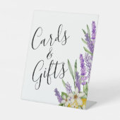 Boho Citroenen & Lavendel Kaarten & Geschenken Vri Reclamebord Met Voetstuk (Voorkant)